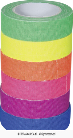 Neonowa taśma klejąca 6 szt, 5m