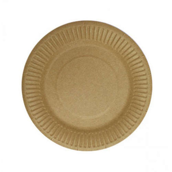 Talerzyki papierowe 20szt eko,brązowe 23cm