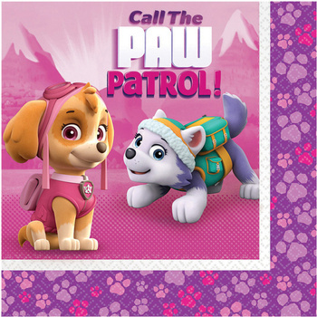 Serwetki papierowe Pink Paw Patrol 33 x 33 cm, 20 szt