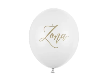 Balony 30cm, Żona, Pastel Pure White