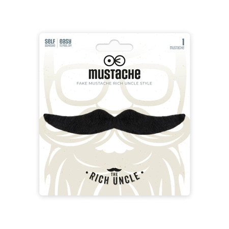 Sztuczne wąsy Bogaty Wujek czarne