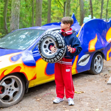 Balon foliowy Racing Car Koło 68x75 cm