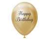 Balony Beauty&Charm Happy Birthday, platynowe j. złote, 12"/ 5 szt.