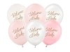 Balony 30 cm, Welcome Baby, mix różowy, 6 szt