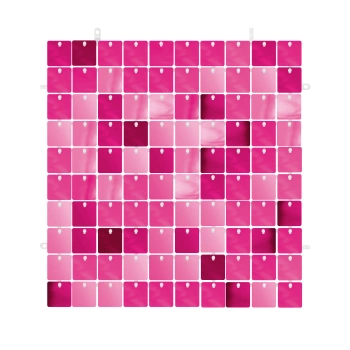Panel cekinowy kwadraty różowy 30x30cm