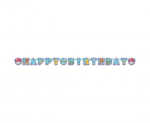 Girlanda papierowa Happy Birthday Pokemon 218 x 12 cm