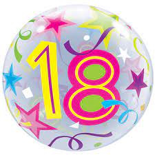 Balon Bubble "18 Urodziny"   22''