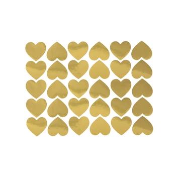 Naklejki Serce złote 30szt.