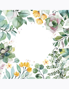 Serwetki papierowe Kwiaty i Liście,, 33x33 cm, 20 szt