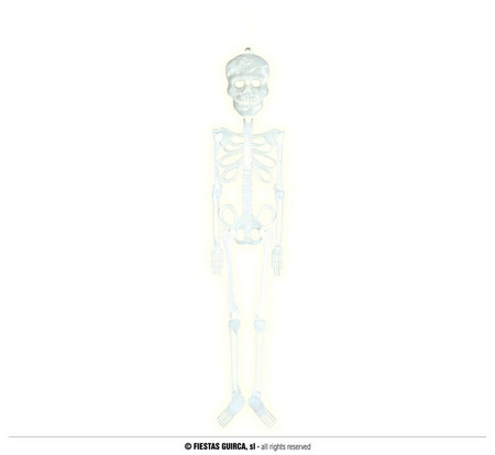Fluroscencyjny szkielet na Halloween, 75cm