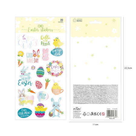 Naklejki wielkanoc 20 szt.
