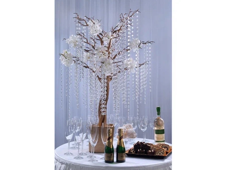 Girlanda kryształowa, bezbarwny, 1m