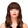 Peruka imprezowa włosy długie kręcone brązowe