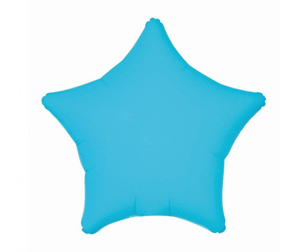 Balon foliowy Gwiazda, fluor niebieski, 19"