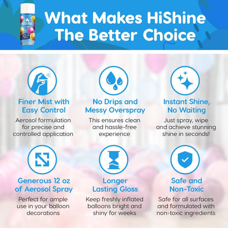 Nabłyszczać do balonów Hi Shine - Aerosol Can - 341 g