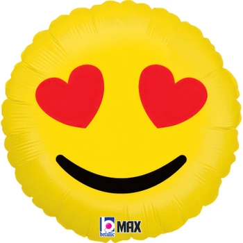 Balon Grabo Emoji Hearts 18" - 46 cm