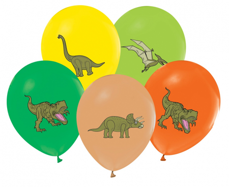 Balony Dinozaury, 12"/ 5 szt.