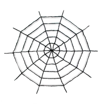 Dekoracja Pajęczyna pluszowa czarna 150cm