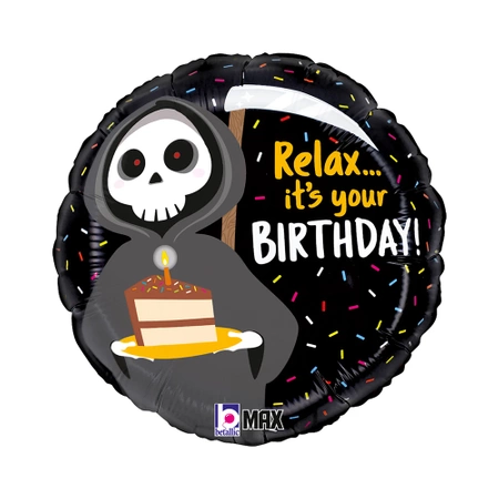 Balon foliowy Grim Reaper Birthday 18" - 46 cm 