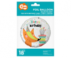 Balon foliowy Lisek z tortem (Happy Birthday), 18"