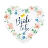 Balon foliowy serce Bride to be Kwiaty 45cm