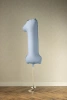 Balon foliowy Cyfra '1', 86cm, mglisty niebieski