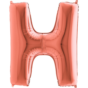 8 Balon Grabo Litera H Rose Gold 102cm