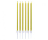 Świeczki B&C metaliczne złote, 13.5x0.4 cm, 6 szt.