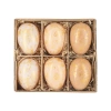 Dekoracje wielkanocne Jajka beżowe pozłacane 6 szt.