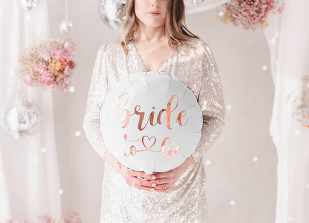 Balon foliowy Bride  to be 45 cm, biały