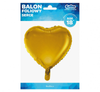 Balon foliowy "Serce", matowe, złote, 18"