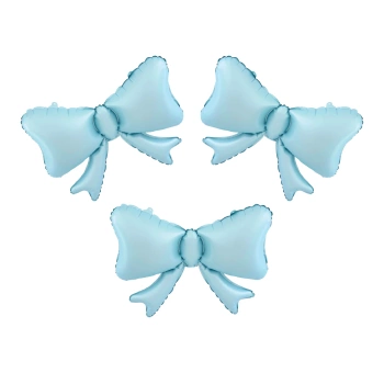Balon foliowy Kokardki niebieski, 3 szt.