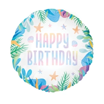 Balon foliowy Happy Birthday Ocean 45cm