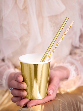 Słomki papierowe, pudrowy róż, 19.5cm