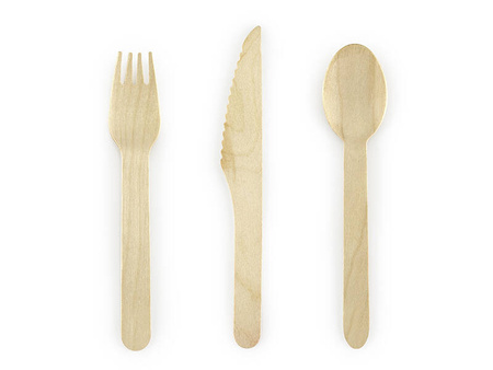 Sztućce drewniane Woodland, 16cm