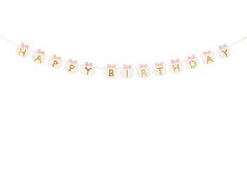 Banner Happy Birthday Kotki, 2.8 m, mix