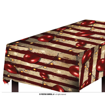 Obrus plastikowy "Upiorny Klaun", 137x274 cm