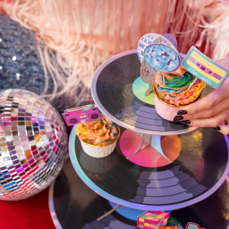 Patera na ciastka Retro Disco 34x39cm DIY