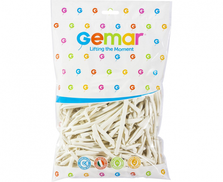 Balony D4 - Rurki włoskie białe 01/ 100 szt.