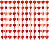 Kurtyna Serca, metaliczna czerwona, 100x200 cm