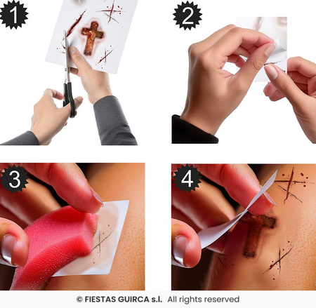 Zestaw tatuaży opętane rany