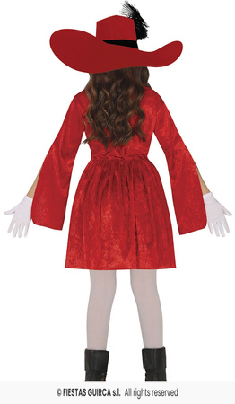 Strój dla dzieci Czerwona Muszkieterka, rozm. 143-151 cm