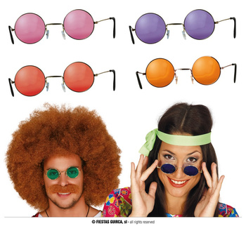 Okulary hippie, mix kolorów