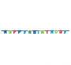 Girlanda "Happy Birthday niebieskie", 1.8 m