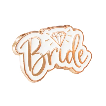 Pin emaliowany Bride rose gold