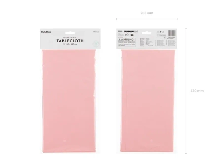 Obrus, 137x183 cm, jasny różowy