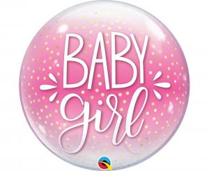 Balon Bubble Deco "Baby Girl" 22''