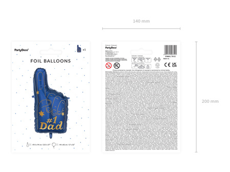 Balon foliowy #1 Dad, 46 x 86.5 cm