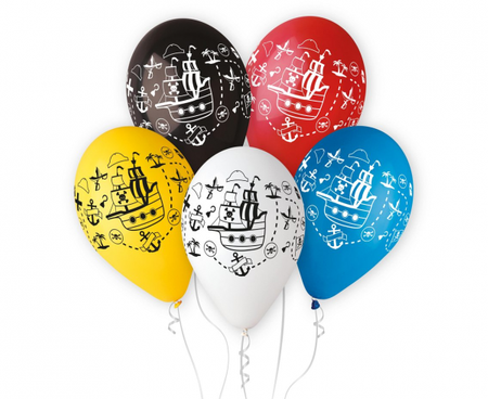 Balony Statek piracki, 13"/ 5 szt.