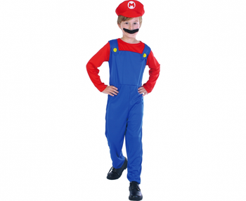 Zestaw Wesoły Hydraulik, rozm. 120/130 (Super Mario)
